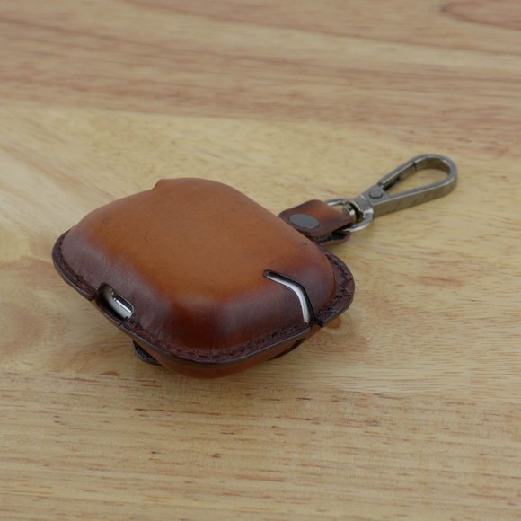 AirPods Pro Case Protective Real Leather Cover compatible with Apple AirPods Pro - Picture 4 of 5